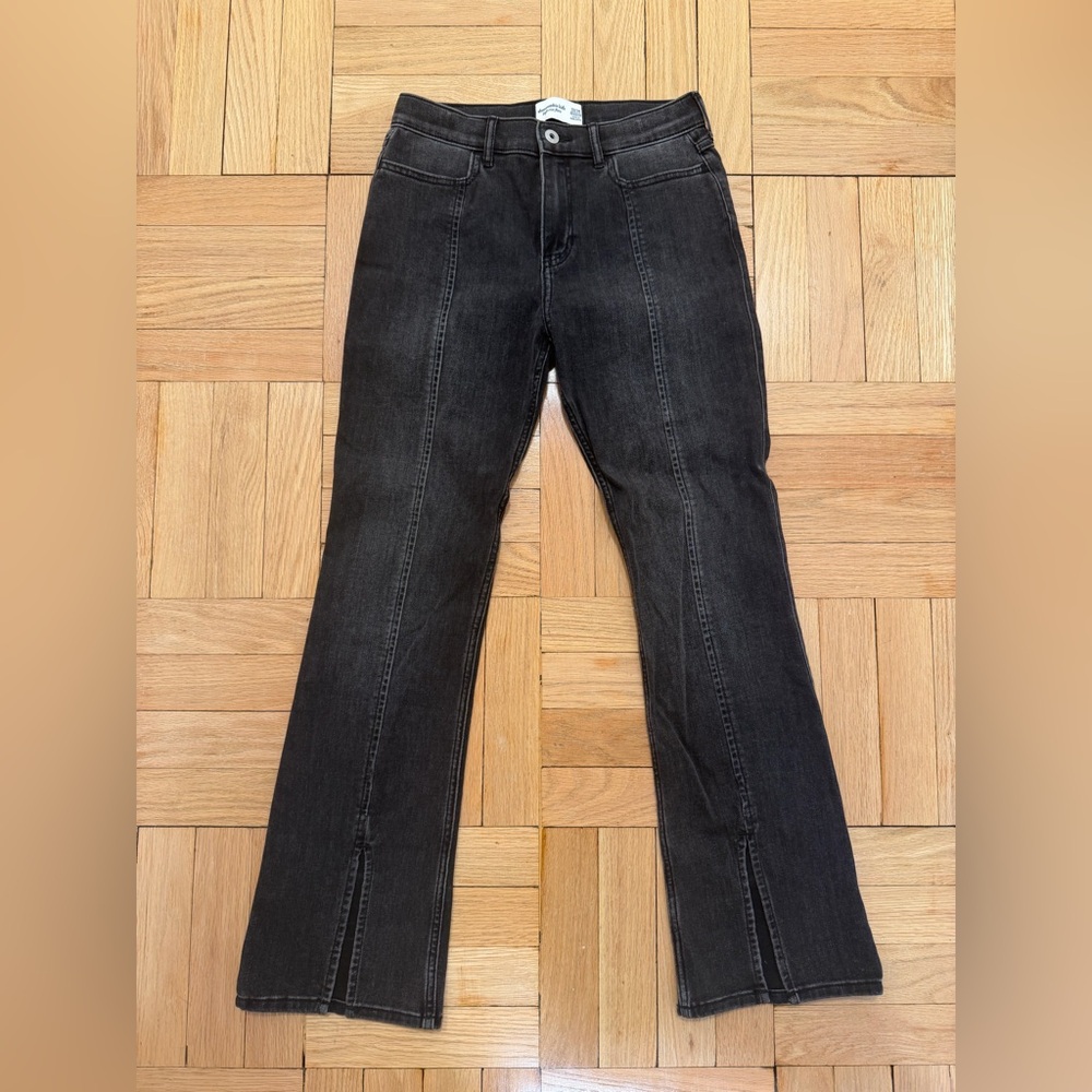 Abercrombie kids Black High Rise Flare Age 13-14 (girls)